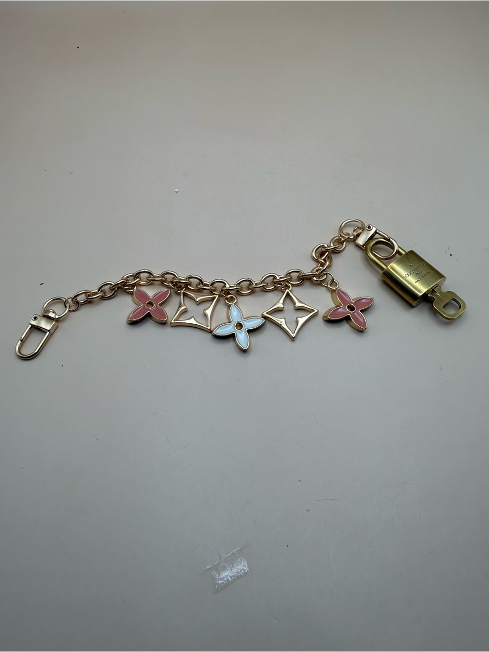 Louis Vuitton Brass Original Pad lock with key